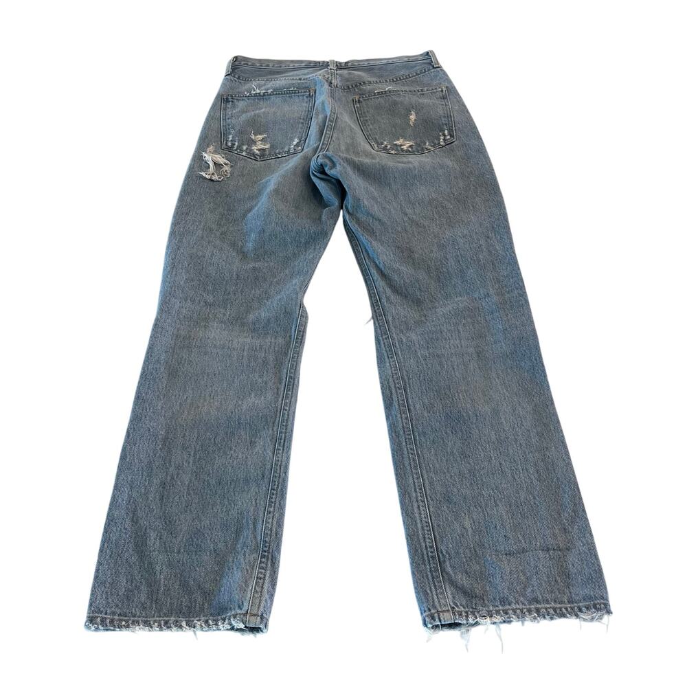 Agolde 90's Mid Rise Loose Fit Straight Leg Jeans Distressed Size 27‎ - Picture 3 of 11